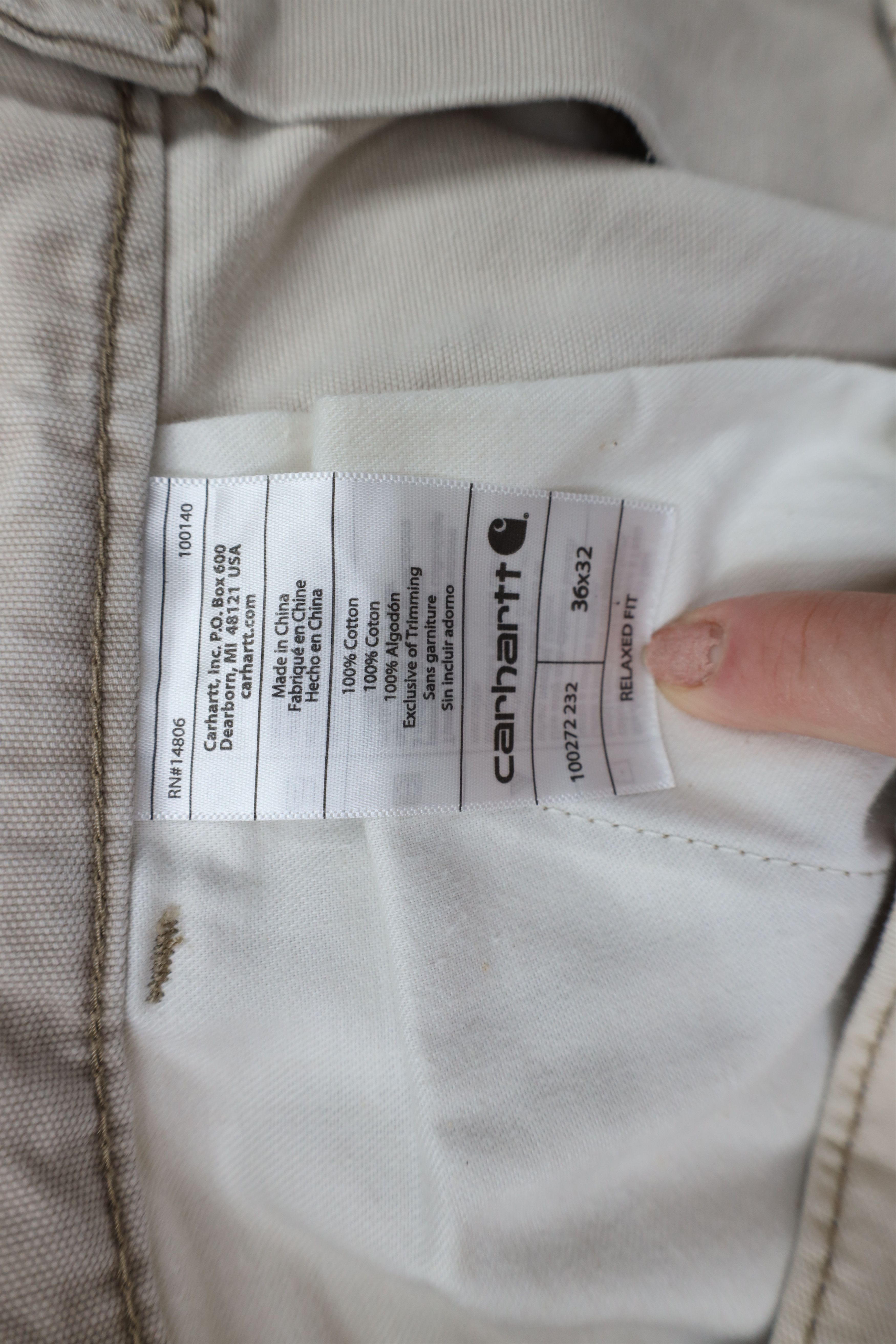 Carhartt × Vintage Vintage Y2K Carhartt Relaxed Fit Wide Leg Cargo Pants Beige Size US 36 / EU 52 - 8 Thumbnail