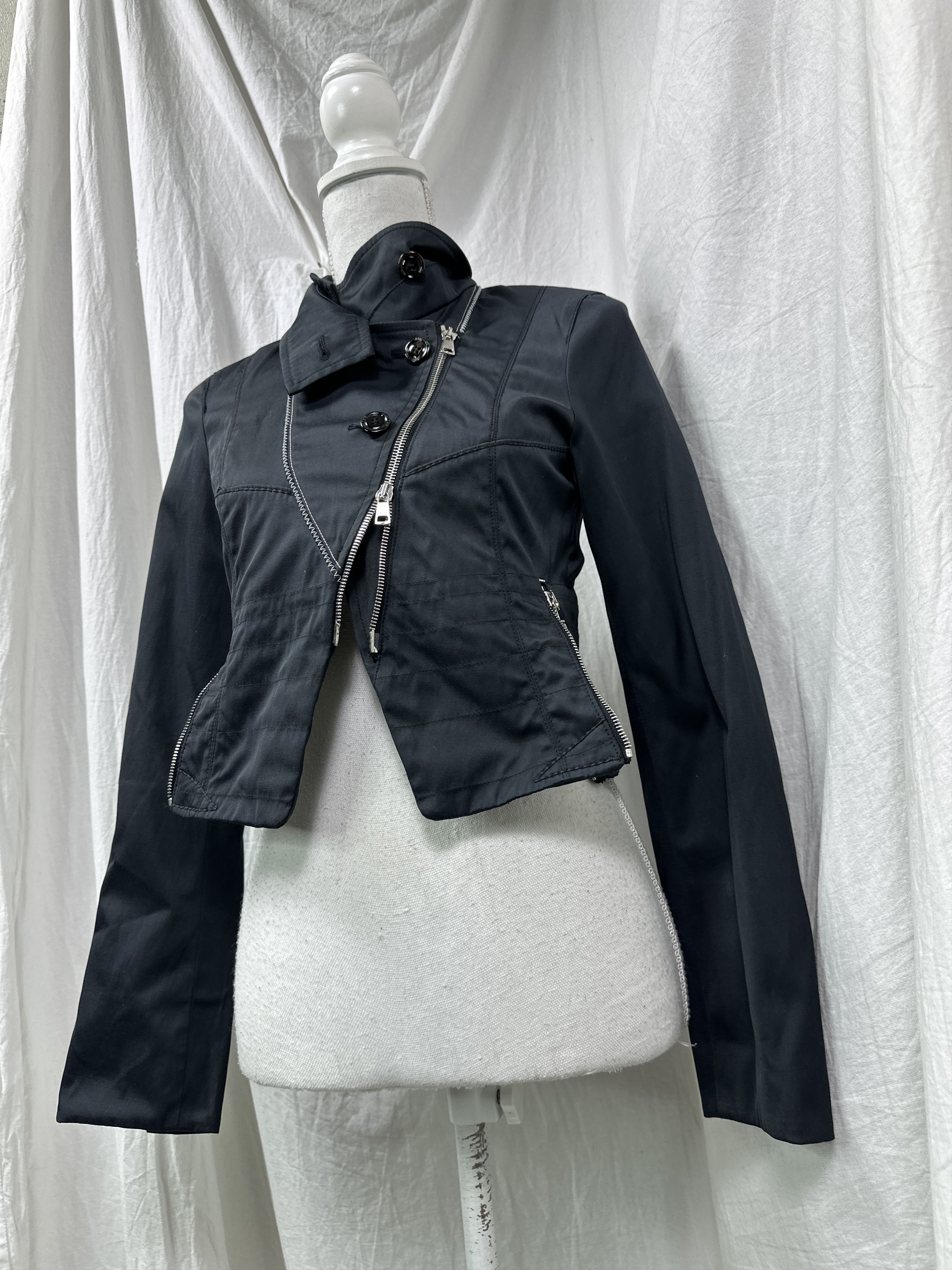Vintage Vintage Marc Cain Multi Zip Asymmetrical Jacket Y2K Size S / US 4 / IT 40 - 1 Thumbnail