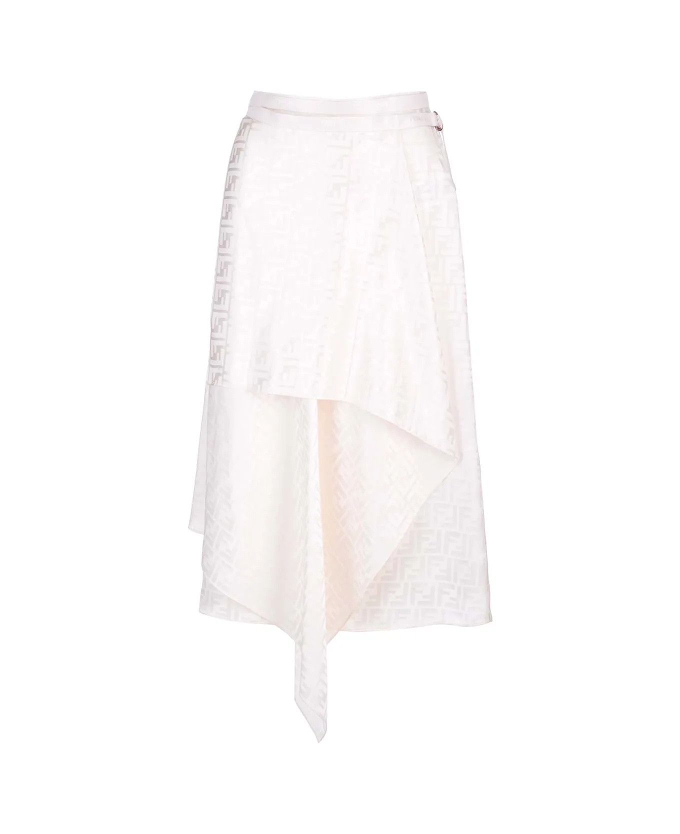 Fendi o1s1wg110426 Skirt in White Size 28" / US 6 / IT 42 - 1 Thumbnail