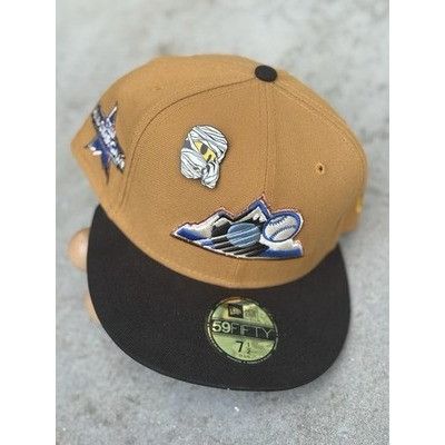 New Era 🔥 Colorado Rockies 59FIFTY Hat 2021 ASG Patch Camel/Black B Size ONE SIZE - 1 Thumbnail