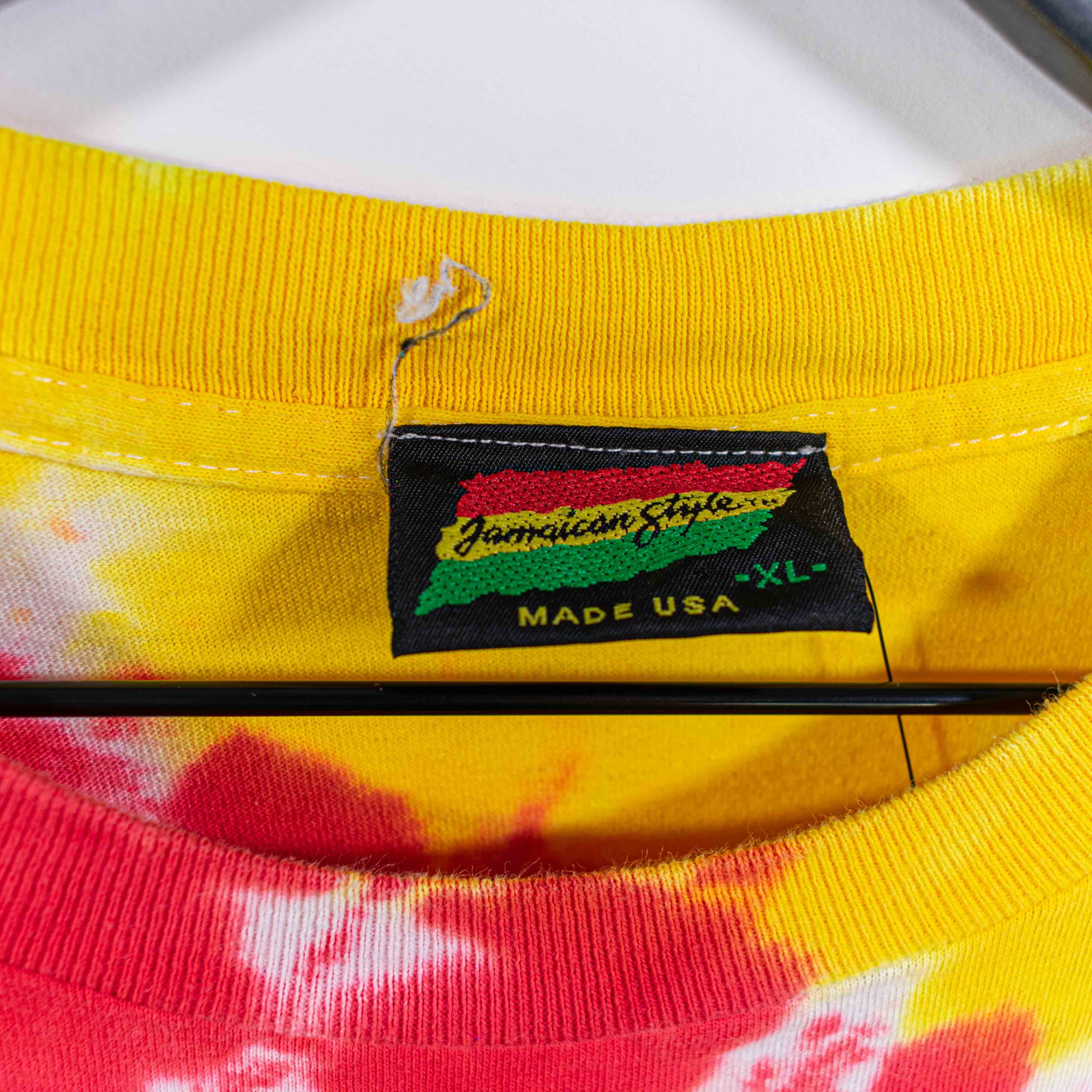 Peter Tosh Jamaican Style Tie Dye T-Shirt XL VTG 90s Reggae 
