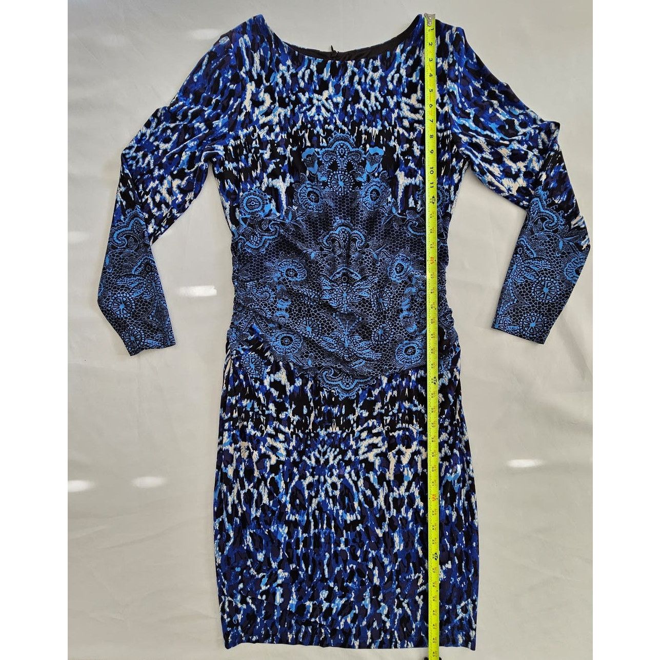 Meister David Meister Leopard and Medallion Fitted Ruching Dress 12 Size XL / US 12-14 / IT 48-50 - 5 Thumbnail