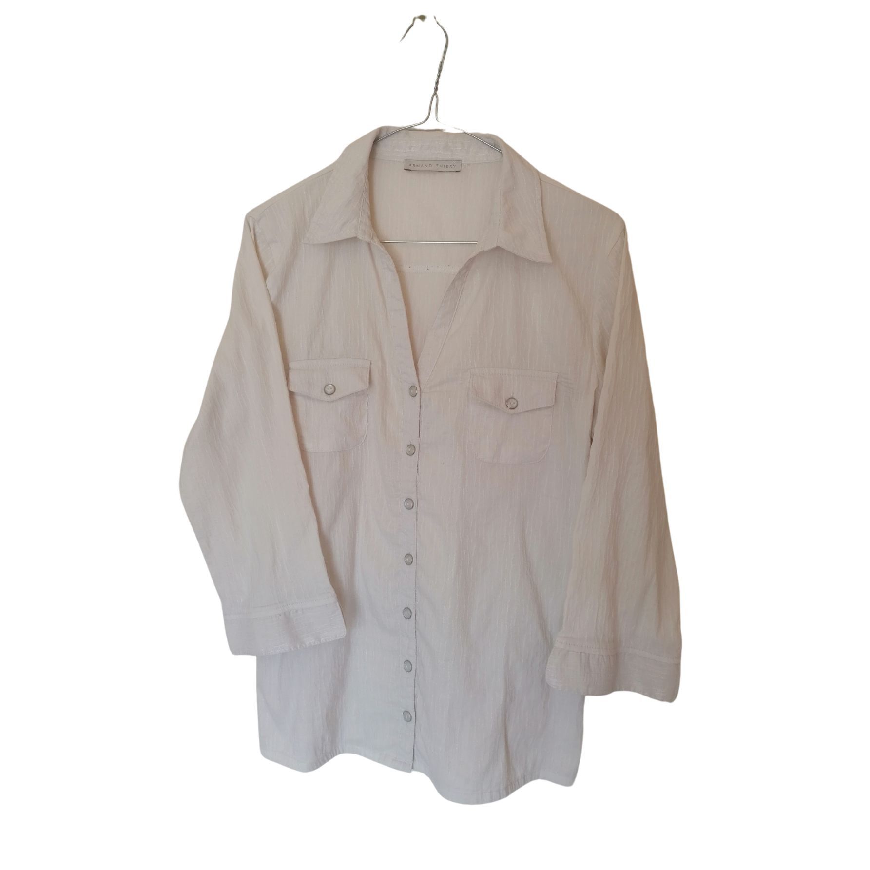Other retro style, vintage Armand Thiery evening blouse / shirt Size M / US 6-8 / IT 42-44 - 3 Thumbnail