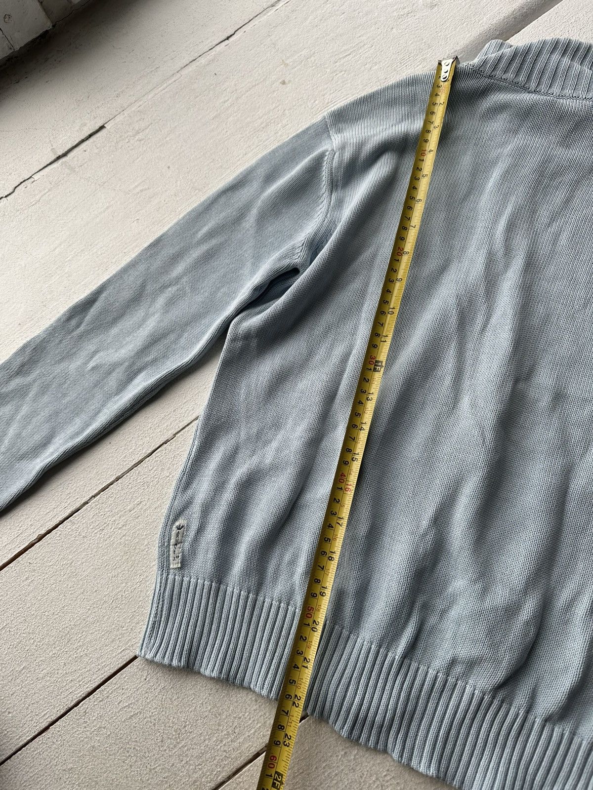Armani 🚨90s Armani Jeans Sweater wmn sz 40 light blue with logo l Size S / US 4 / IT 40 - 13 Thumbnail