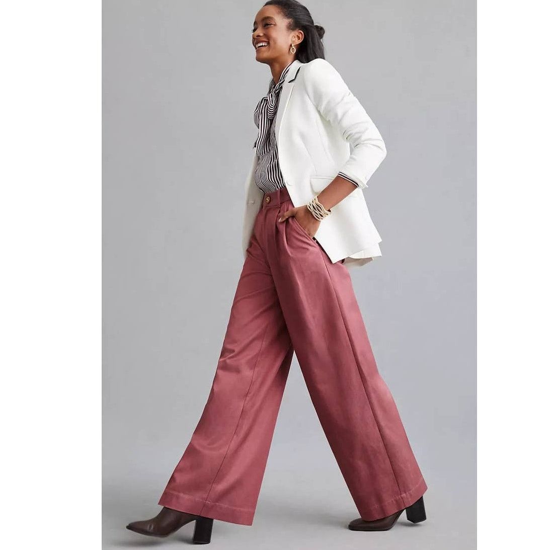 Anthropologie New Anthropologie Magali Pascal Audra Pants $345 SMALL Rose Size 27" / US 4 / IT 40 - 5 Thumbnail