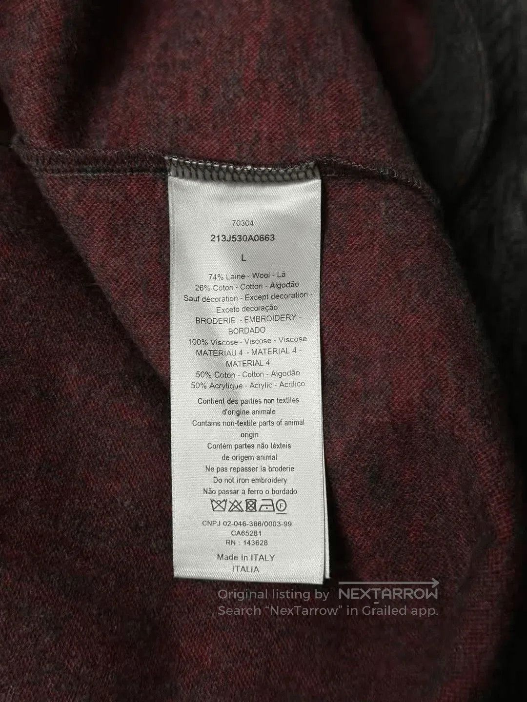 Dior Dior Slogan Embroidered Baseball Shirt. Size US L / EU 52-54 / 3 - 4 Thumbnail