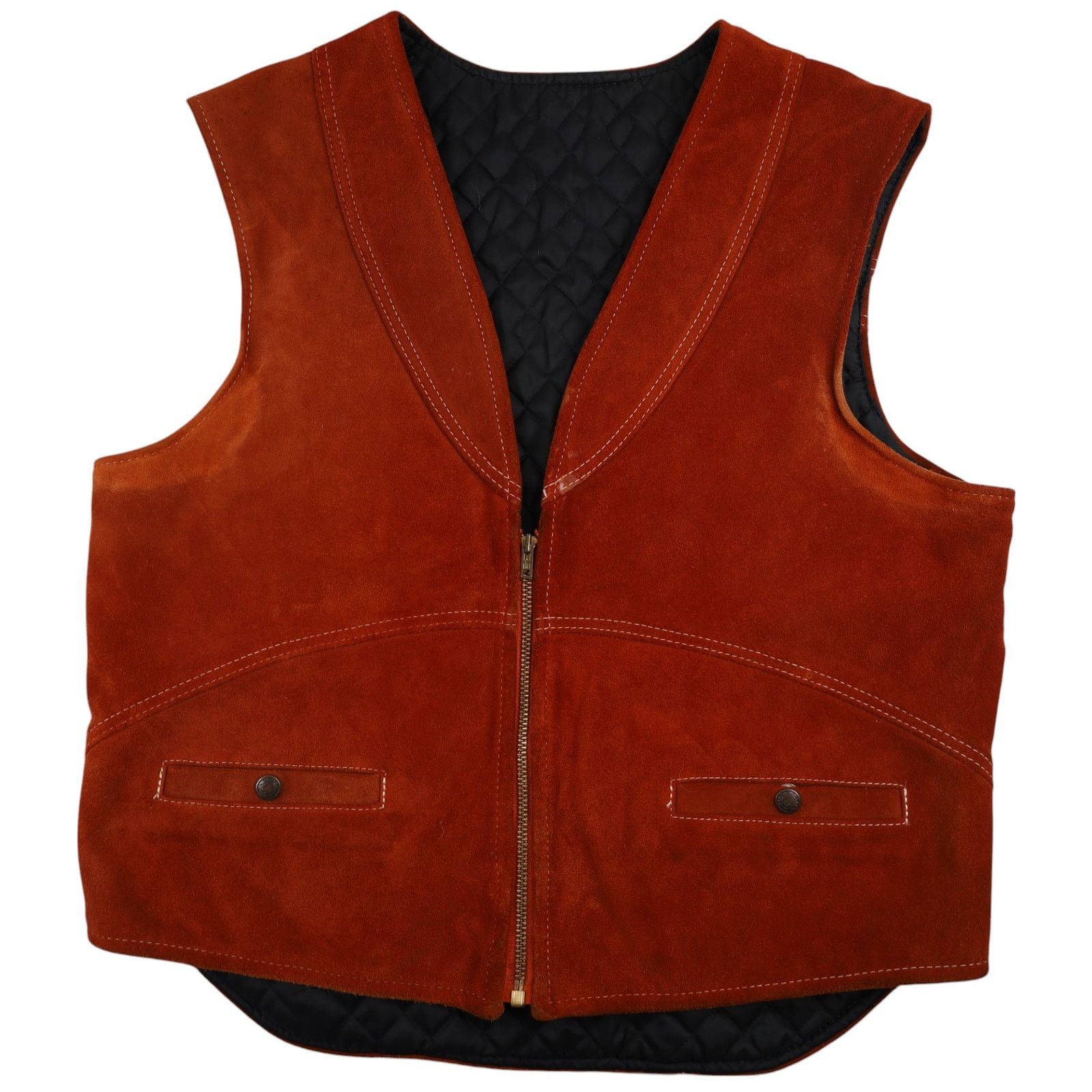 Vintage Vintage ABC for Kawasaki Suede Leather Riding Vest Size US L / EU 52-54 / 3 - 1 Thumbnail