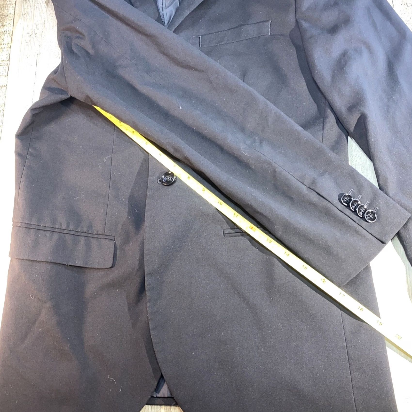 H&M H&M Blazer Men 38R Black Regular Blazer Mens Size 38R - 2 Thumbnail
