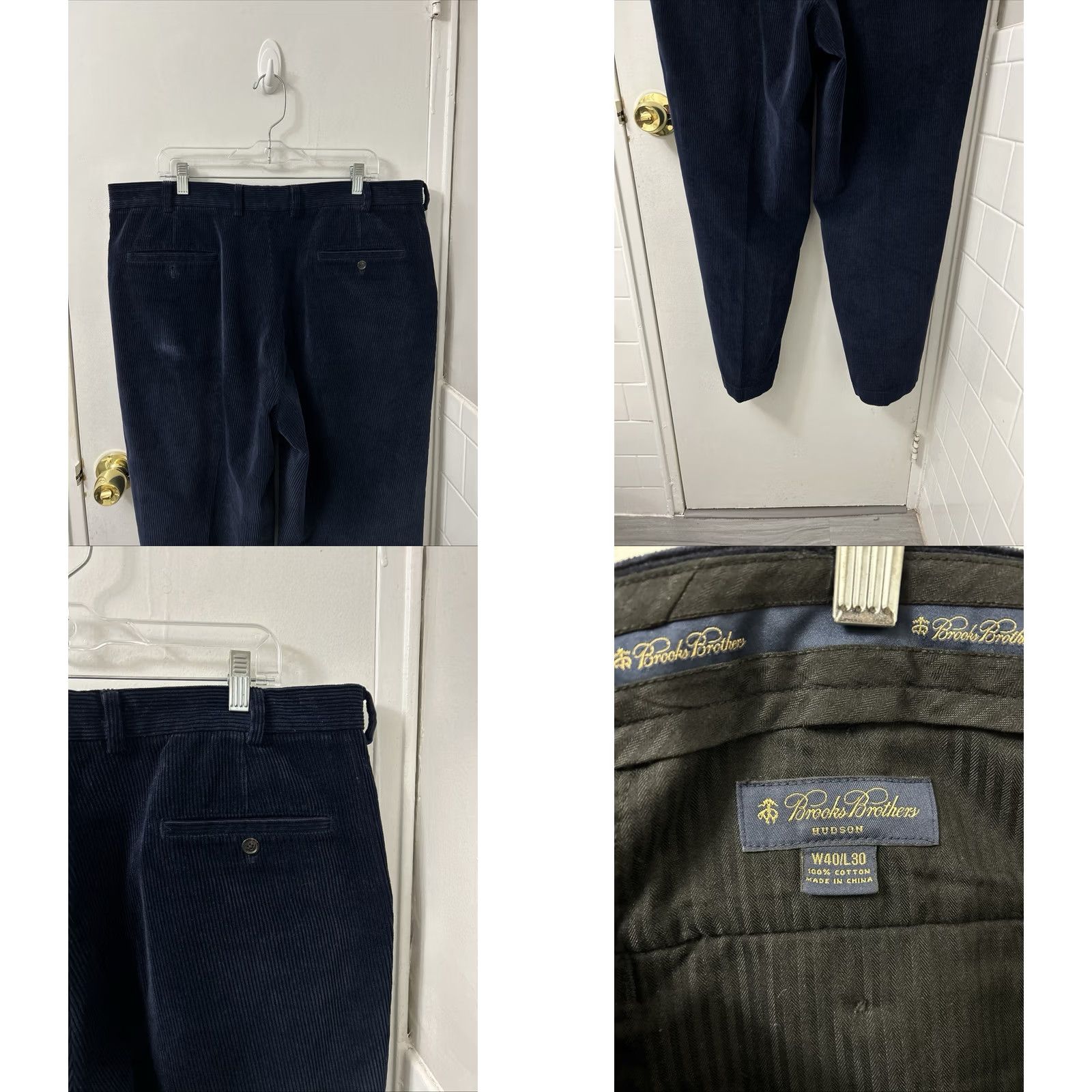 Brooks Brothers Brooks Brothers Hudson Corduroy Pants Mens 40x30 Navy Blue Straight Leg Trousers Dress Pants Slacks Casual Business Mens Regular Size 40 Blue Size US 40 / EU 56 - 8 Thumbnail