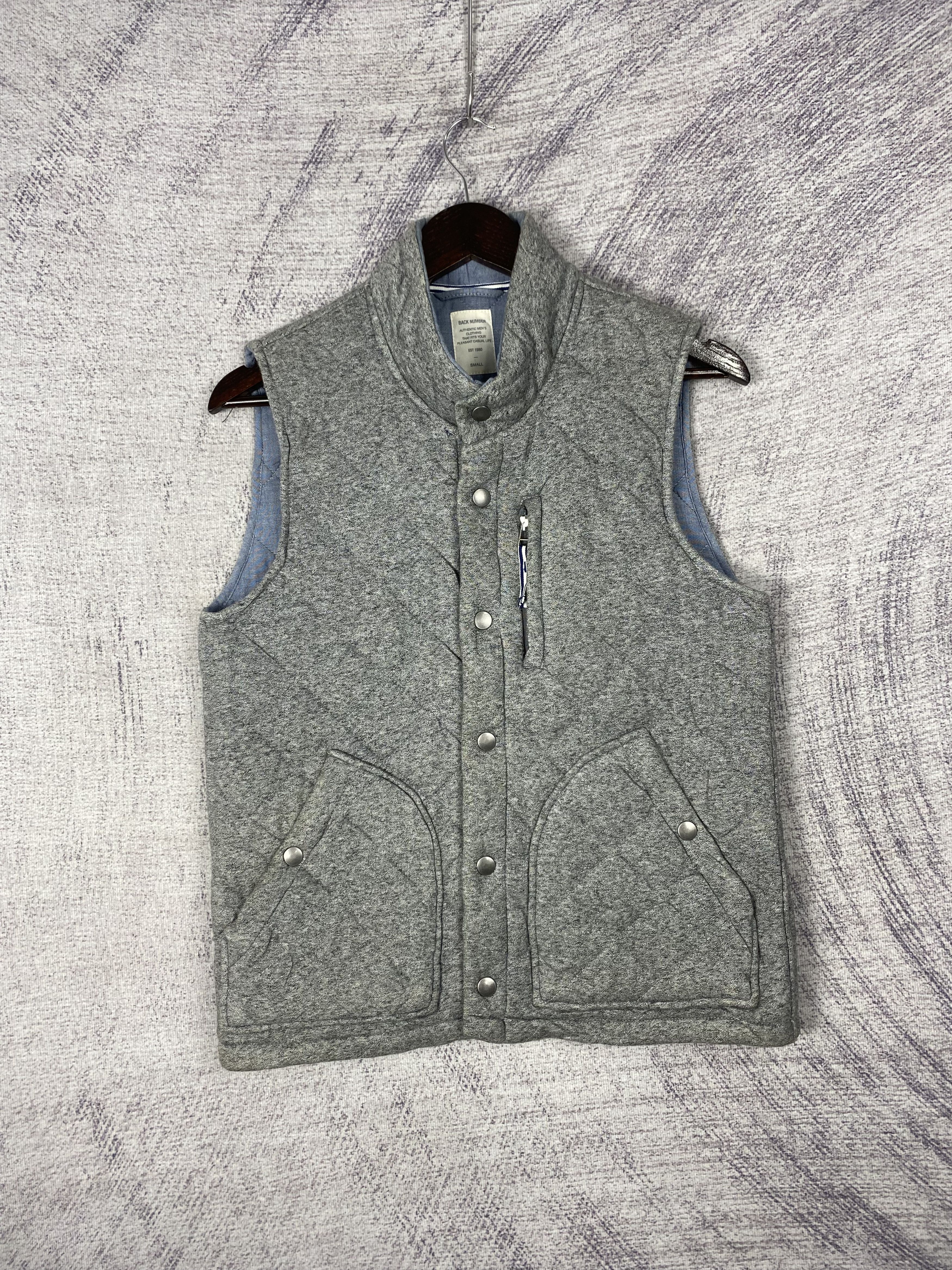 Japanese Brand Vintage Back Number Quilted Vest Size US S / EU 44-46 / 1 - 1 Thumbnail