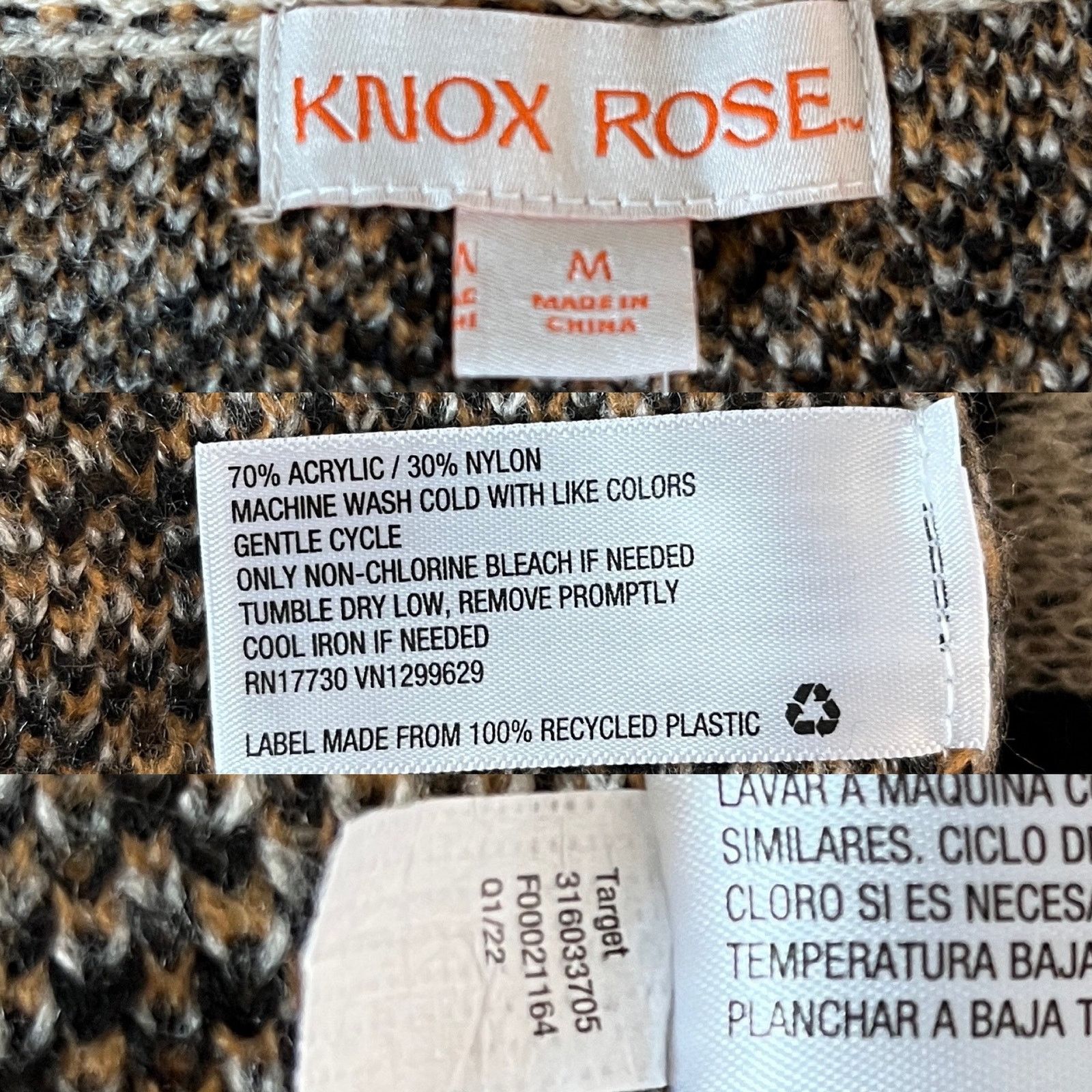 Other Knox Rose Leopard Sweater Medium Crew Pullover New Size M / US 6-8 / IT 42-44 - 8 Thumbnail