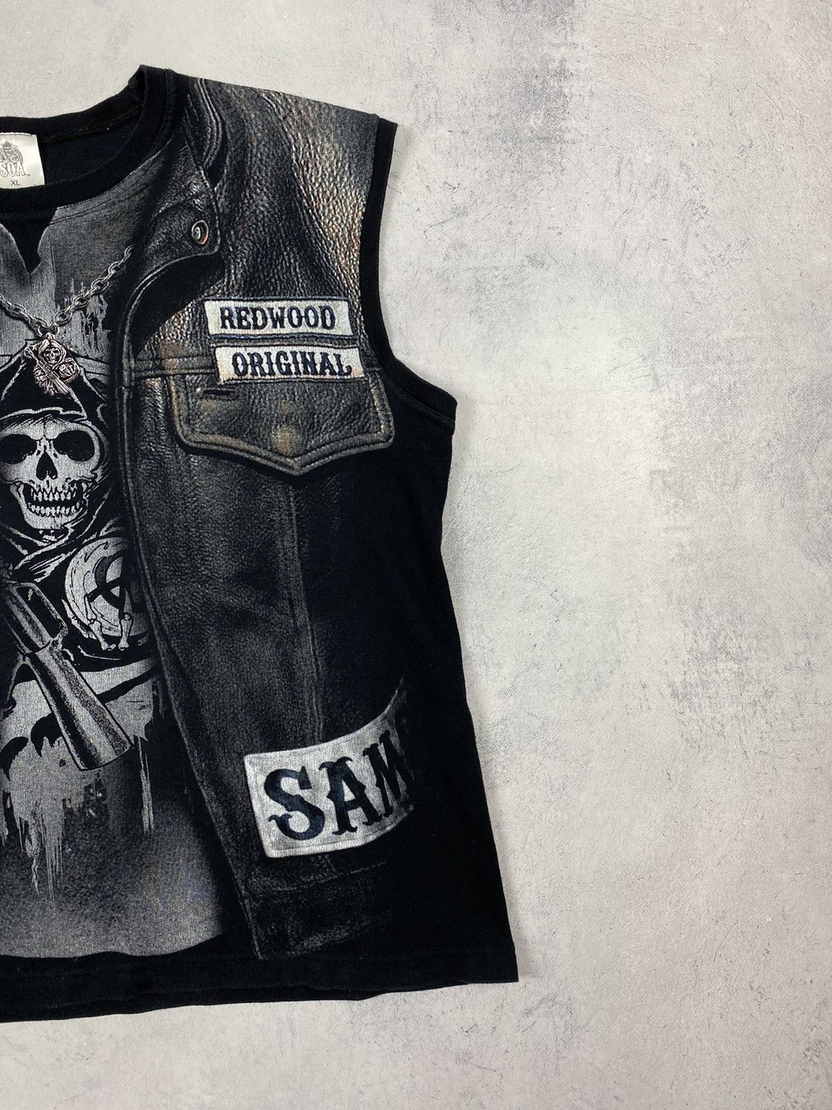 Vintage Vintage Y2K Sing Of Anarchy Biker Band Rock T Shirt Size US XL / EU 56 / 4 - 5 Thumbnail