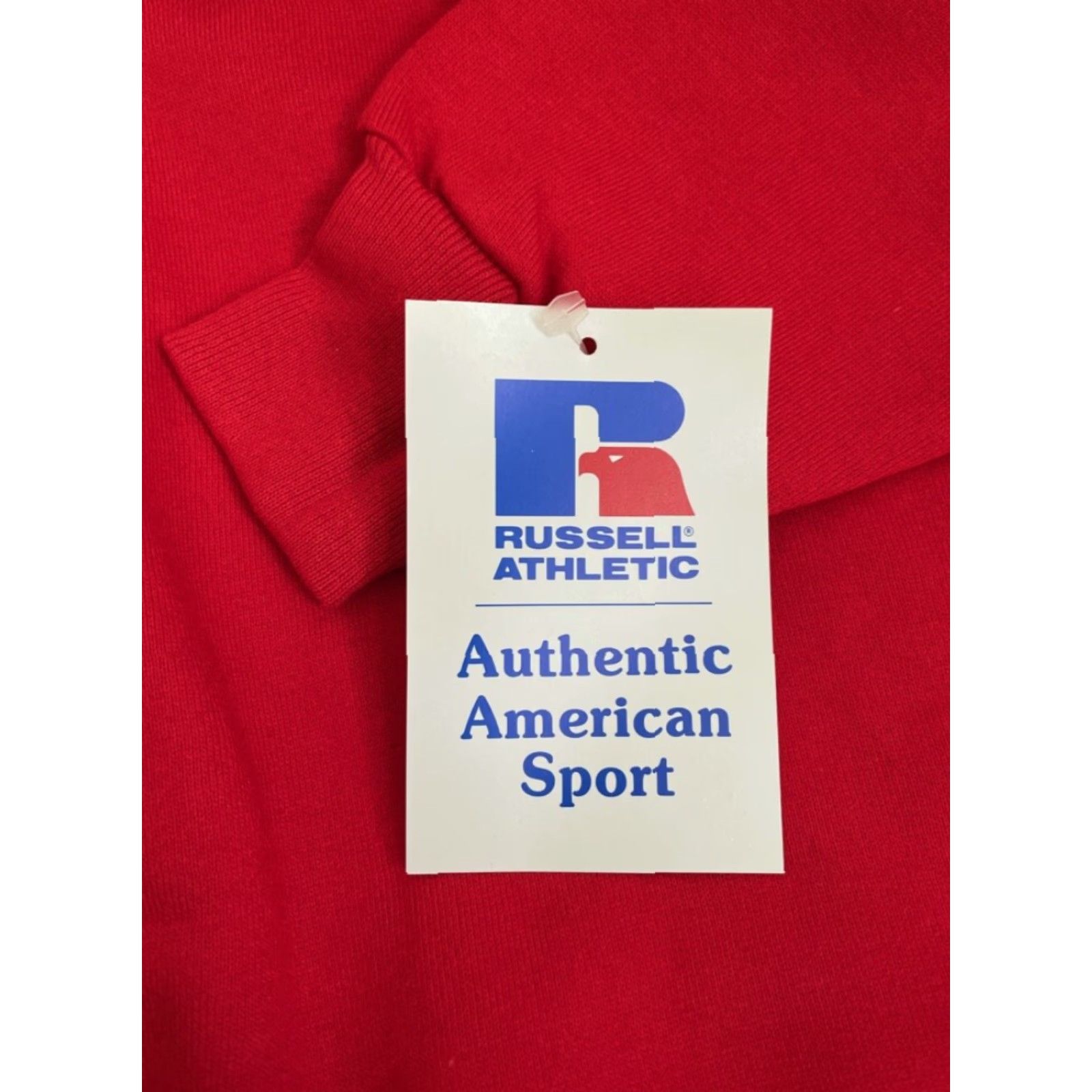 Russell Athletic VINTAGE Russell Athletic Hoodie Sweatshirt Mens XS Deadstock NWT 90s USA Red Cotton Blend Long Sleeve Crew Sweatshirt 90s Theme Mens Size US XS / EU 42 / 0 - 2 Thumbnail