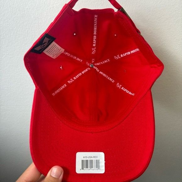 Designer NWT RAPID DOMINANCE USA FLAG RED DAD HAT Size ONE SIZE - 5 Thumbnail