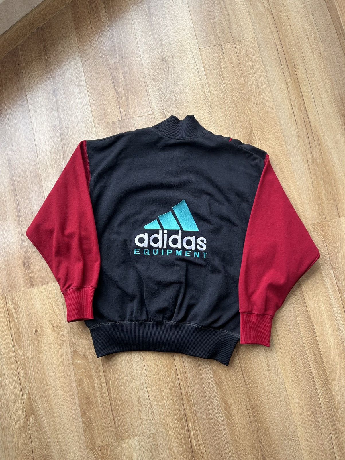 Adidas Vintage Adidas Equipment 1/4 Sweatshirt Made in West Germany Size US M / EU 48-50 / 2 - 2 Thumbnail