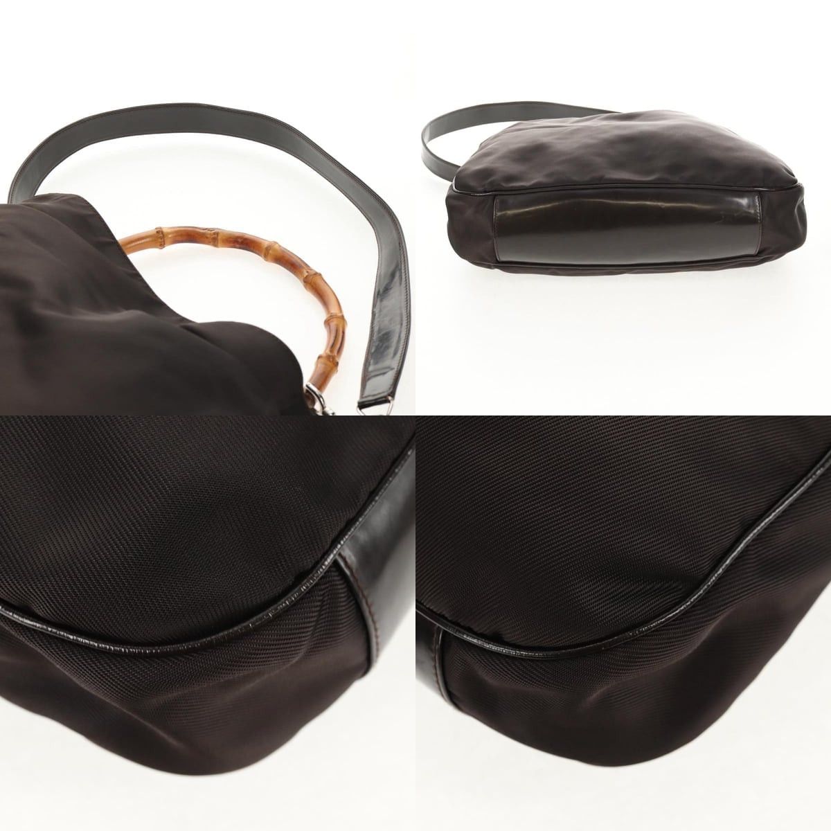 Gucci GUCCI Bamboo Hand Bag Nylon Brown Size ONE SIZE - 10 Thumbnail