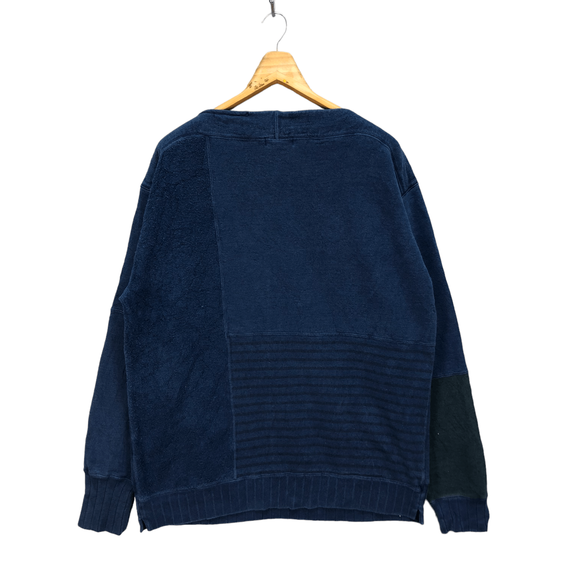 Nigel Cabourn NIGEL CABOURN PATCHWORK INDIGO SWEATSHIRTS #5337-185 Size US L / EU 52-54 / 3 - 10 Thumbnail