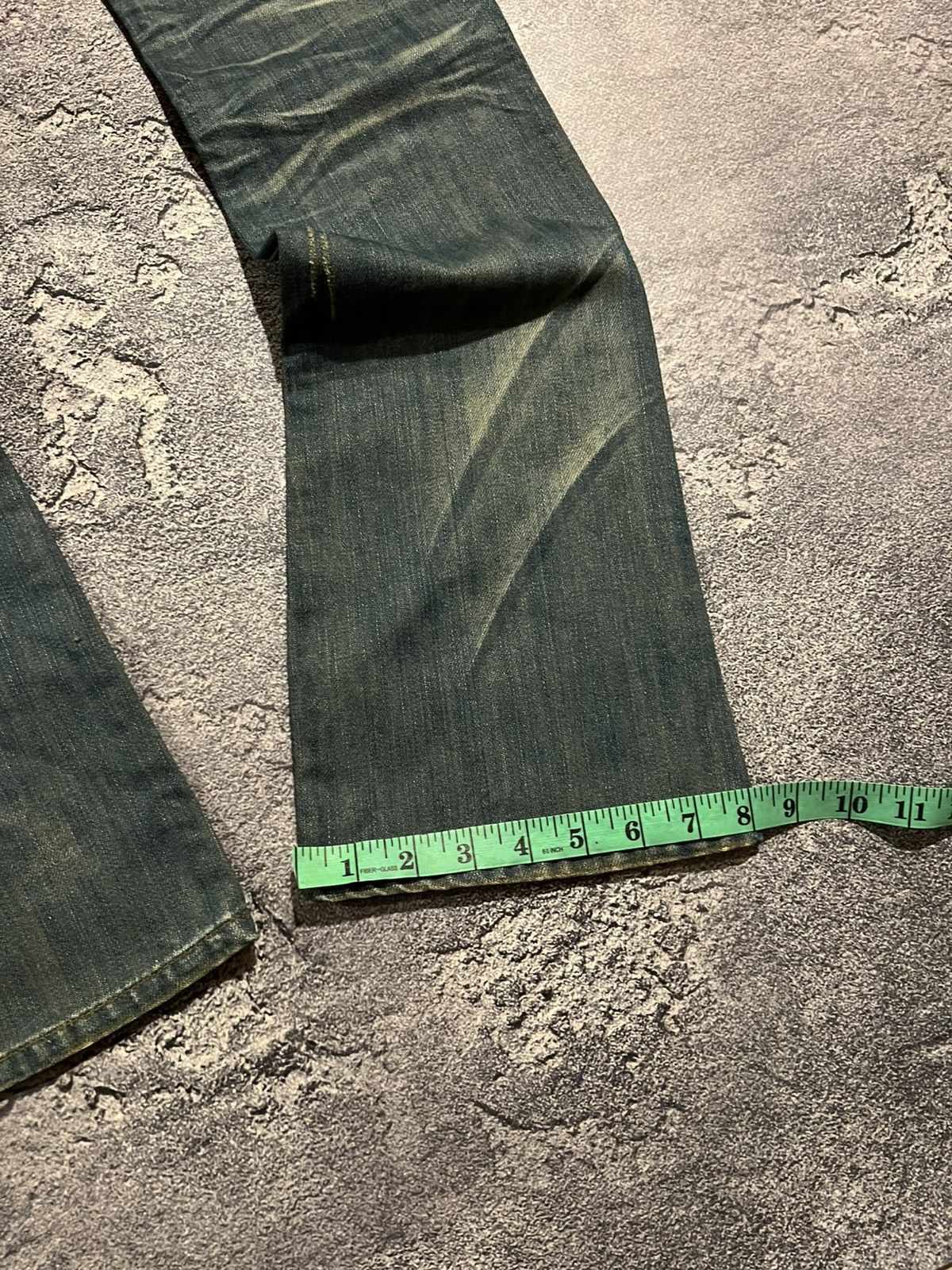 Japanese Brand Darkwear Glamour Faded Flared Jeans / Avan Garde Y2K Archive Size US 29 - 7 Thumbnail