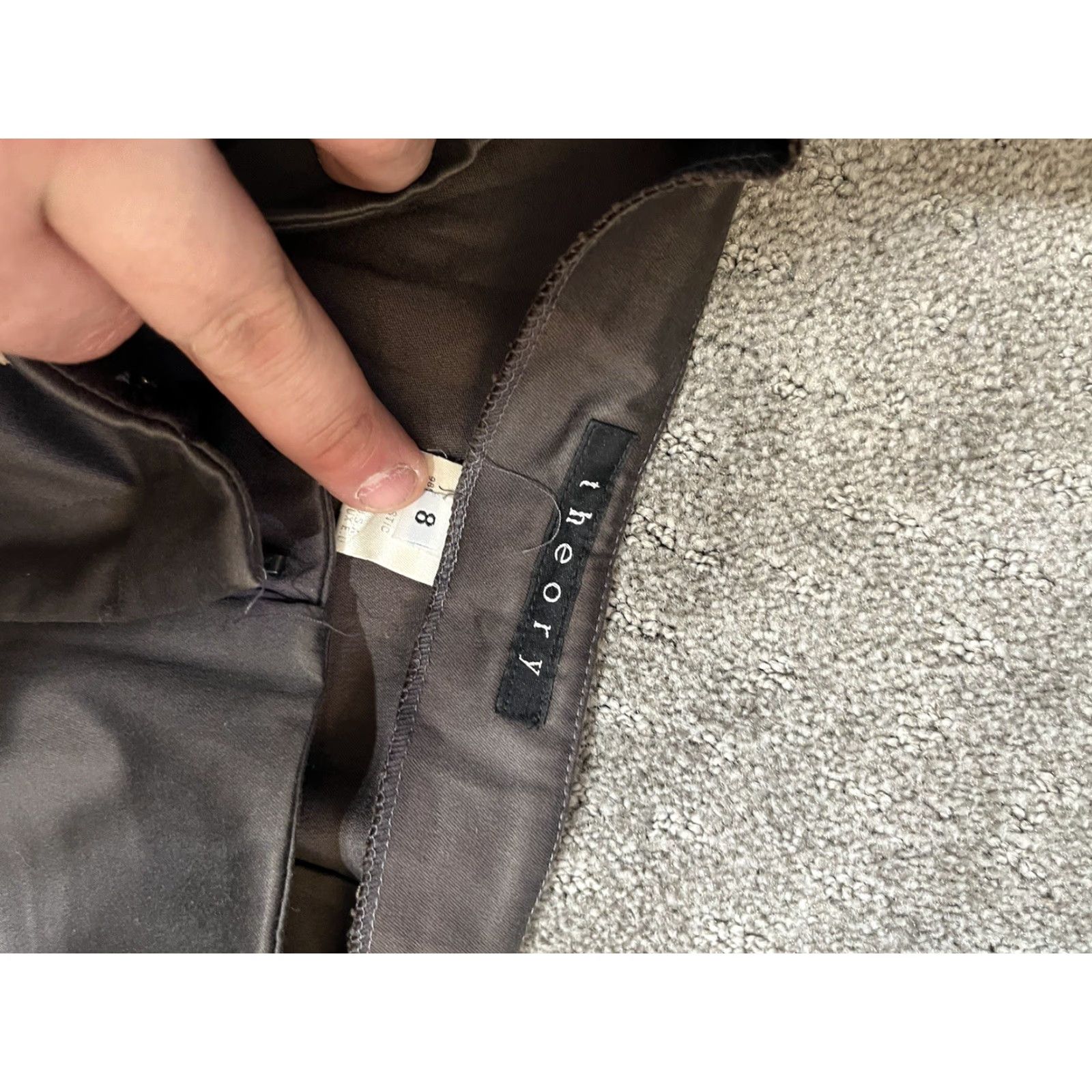 Theory Theory Flare Leg Pants Womens 8 Brown Casual Trousers with Pockets Pants Women Brown 8 Size 30" / US 8 / IT 44 - 5 Thumbnail