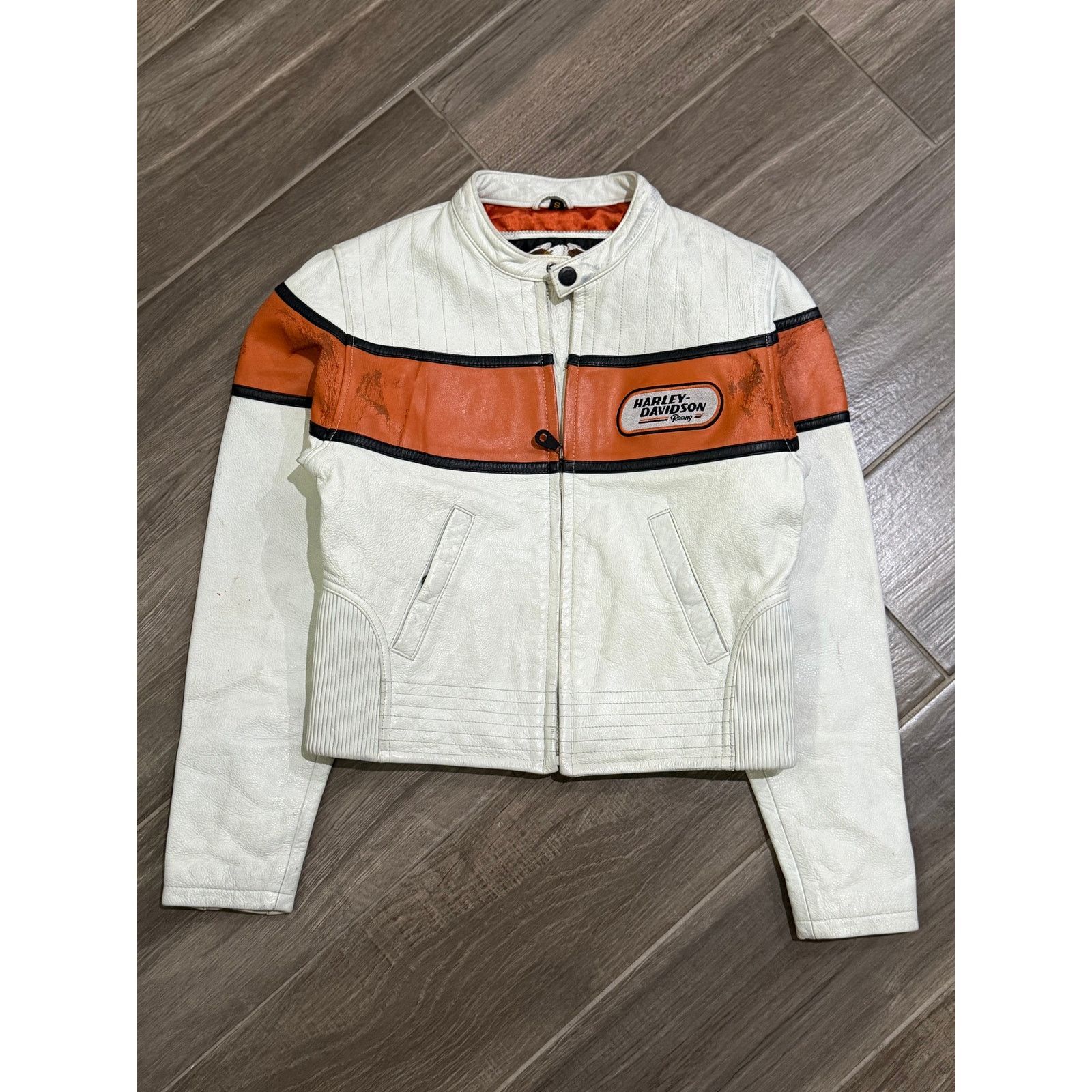 Harley Davidson Vintage Women's Harley Davidson Leather Biker Jacket Size S / US 4 / IT 40 - 1 Thumbnail