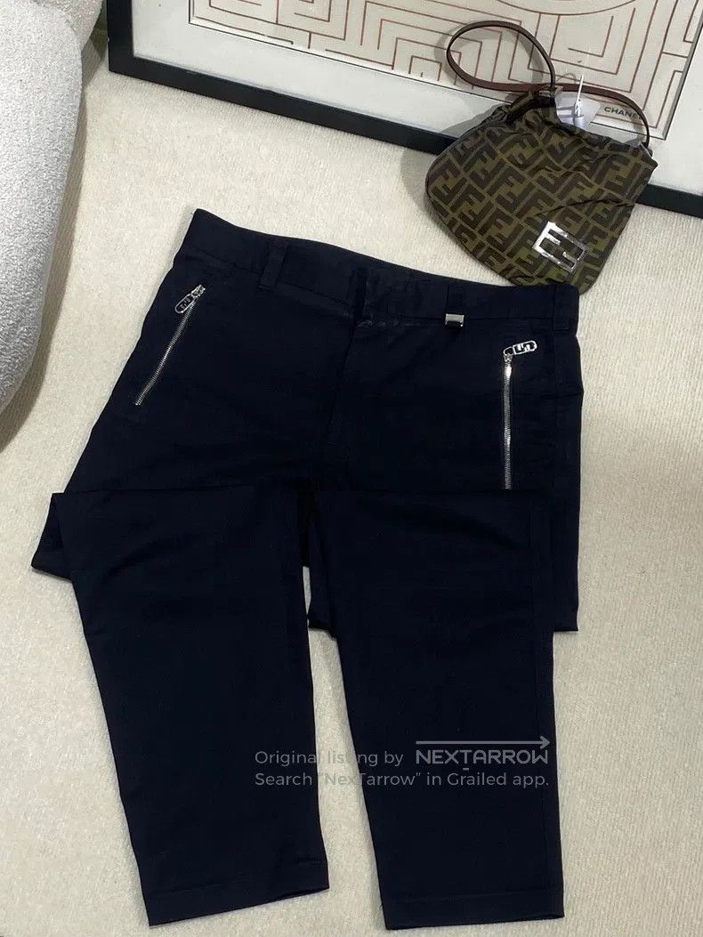 Fendi Fendi Black zippered pocket long pants Size US 36 / EU 52 - 2 Thumbnail