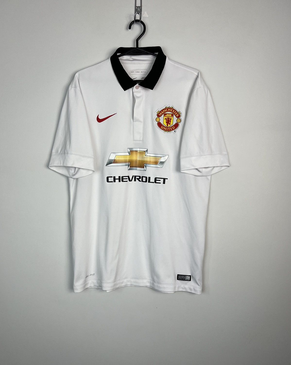 Nike Nike Manchester United 2014/2015 Soccer Jersey White Size US L / EU 52-54 / 3 - 1 Thumbnail