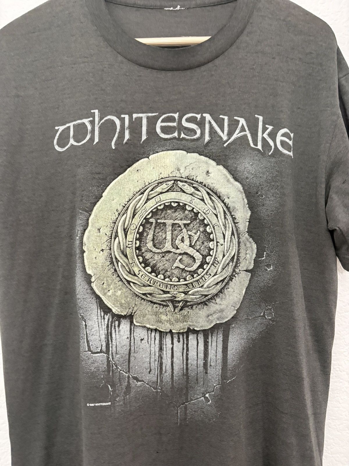 Vintage Whitesnake 1988 Vintage Original Paper Thin Single Stich Tee Size US XL / EU 56 / 4 - 3 Thumbnail