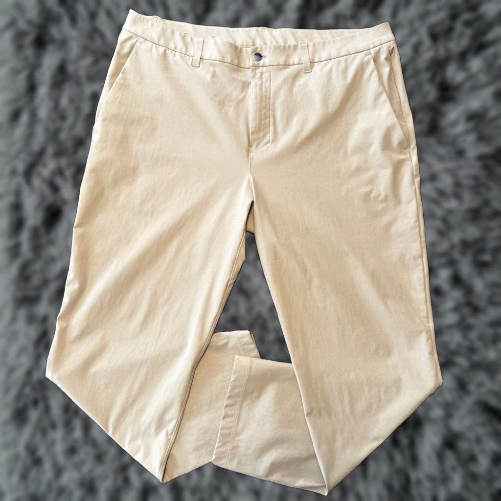 Lululemon Lululemon Men’s Beige Pants Size 38x31 Stretch Zip Pocket Regular Fit Pockets City Classic Golf Hiking Walking Pants Mens BeIge (Regular) Size US 38 / EU 54 - 1 Thumbnail