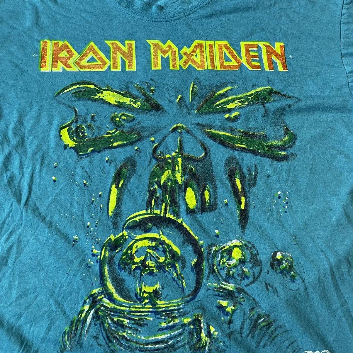 Vintage Vintage 90s Iron Maiden Sun Faded Band Graphic Tee Grunge XL Size US XL / EU 56 / 4 - 6 Thumbnail