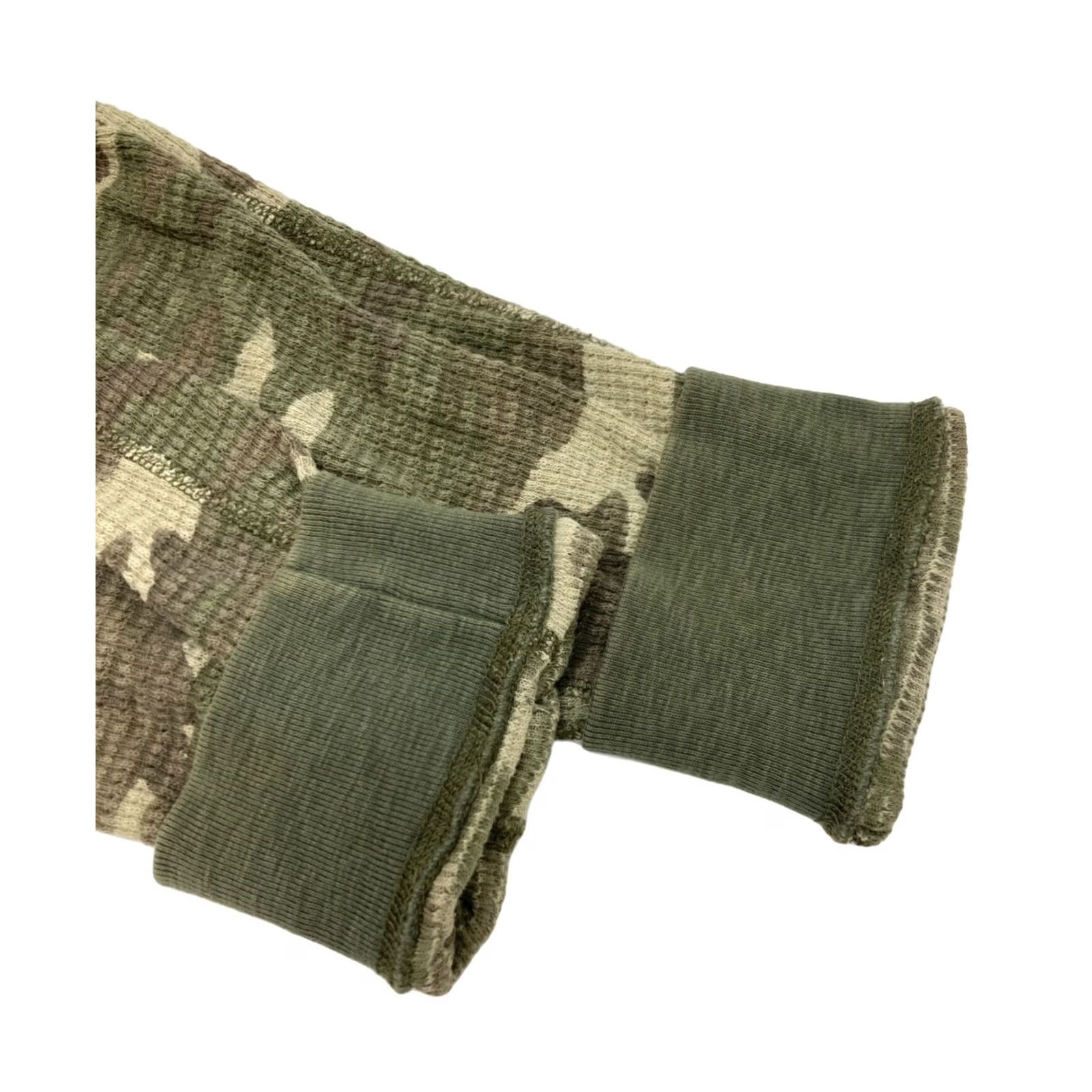 Ralph Lauren RRL Ralph Lauren Camouflage Pattern Waffle-knit T-Shirt Green Size M Crew Neck Mens Long Sleeve Cotton Knit Pre-owned Size US M / EU 48-50 / 2 - 6 Thumbnail