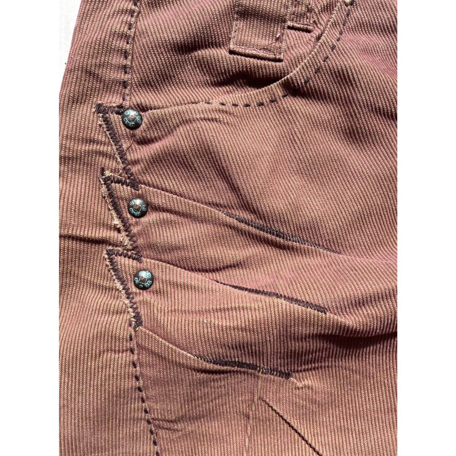 Vintage VINTAGE Marithe Francois Girbaud Pants Women Brown Corduroy 26 90s Parachute Carpenter Slim Straight 90s Logo Mens Womens Boys Girls Size 26" / US 2 / IT 38 - 2 Thumbnail