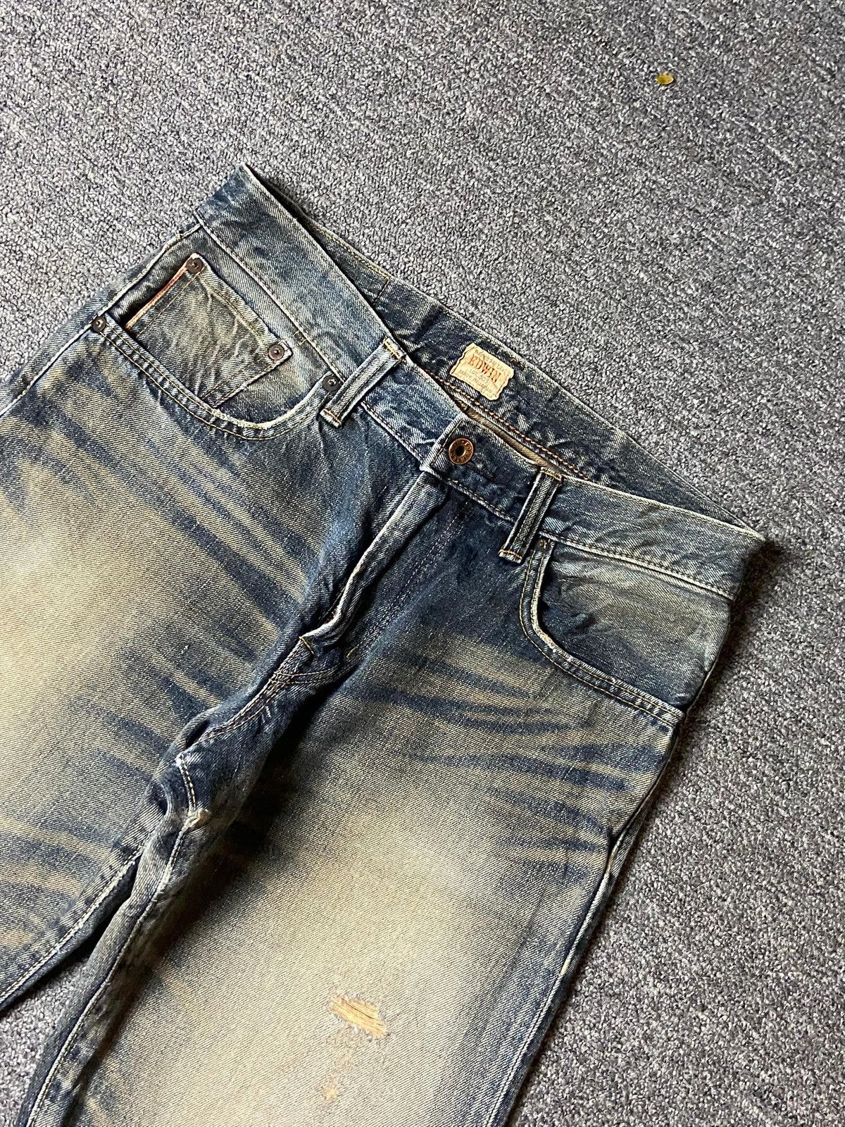 Edwin × Vintage Vintage EDWIN 505 Distressed Denim Jeans (122) Size US 32 / EU 48 - 11 Thumbnail