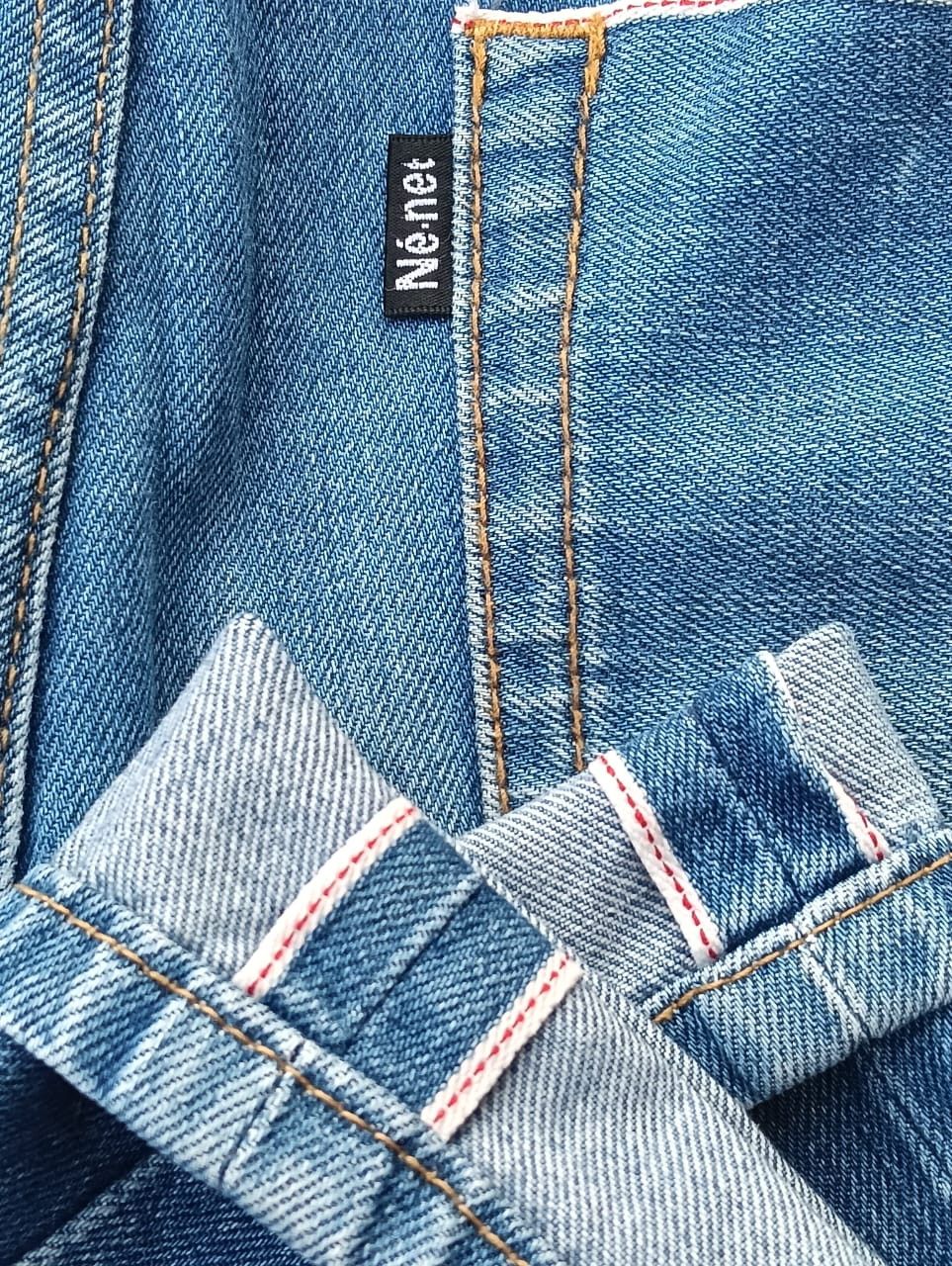 Ne-Net Né-net Selvedge by issey miyake Graphic Patch Denim Jeans Size US 31 - 8 Thumbnail