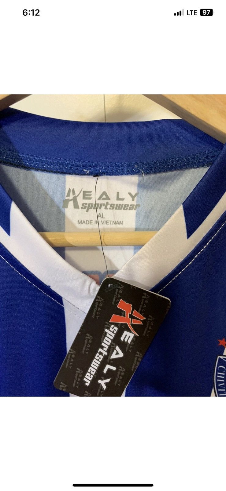 Other New Healy mens sz L Chivitas FC blue white jerset NWT Size US L / EU 52-54 / 3 - 2 Thumbnail