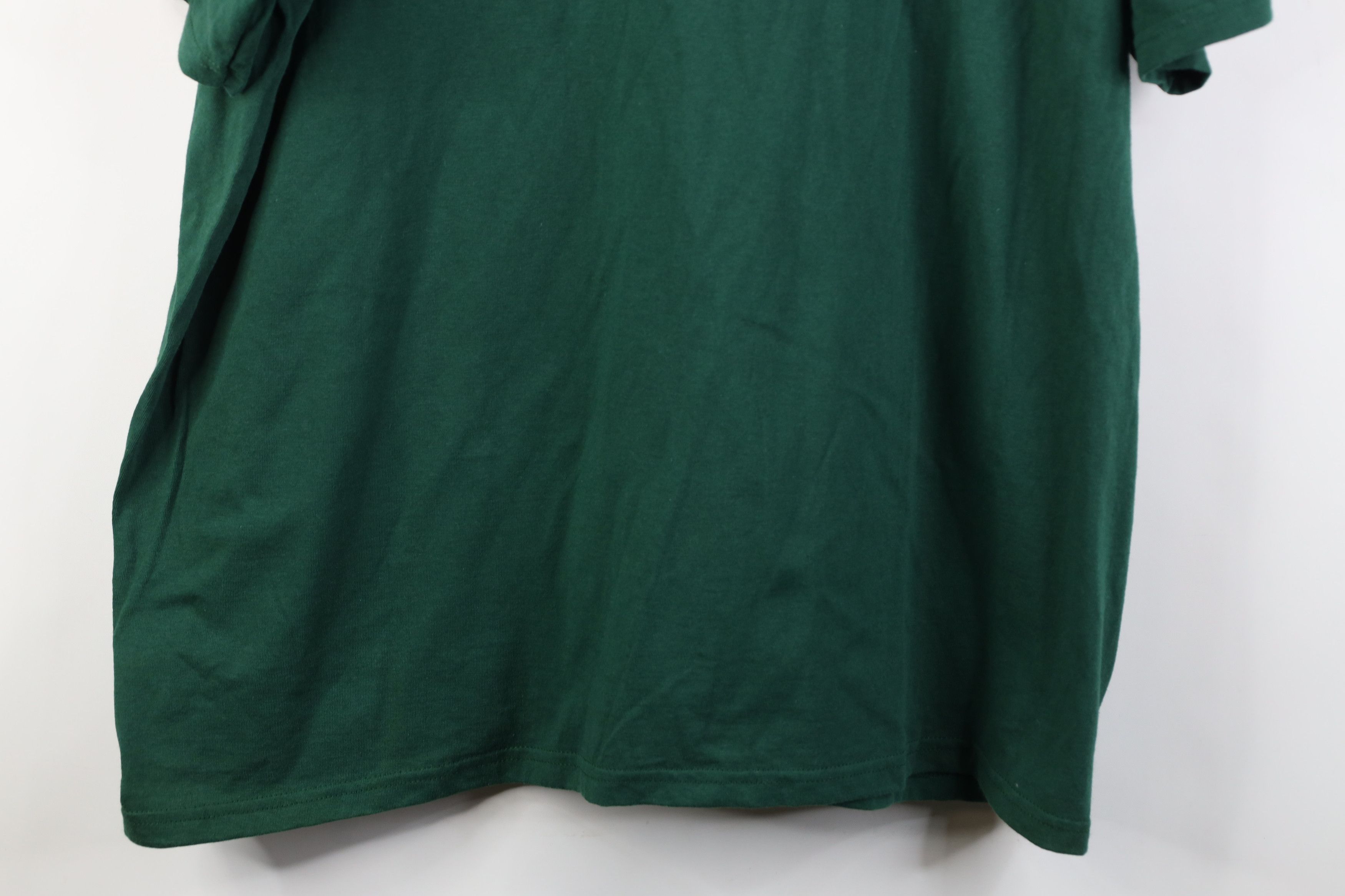 Vintage Vintage 90s Y2K Streetwear Cotton T-Shirt Hunter Green Size US XXL / EU 58 / 5 - 3 Thumbnail