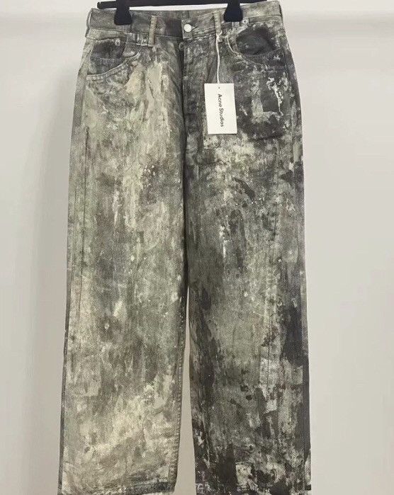 Acne studios splash-ink printing jeans 2409-Nextarrow