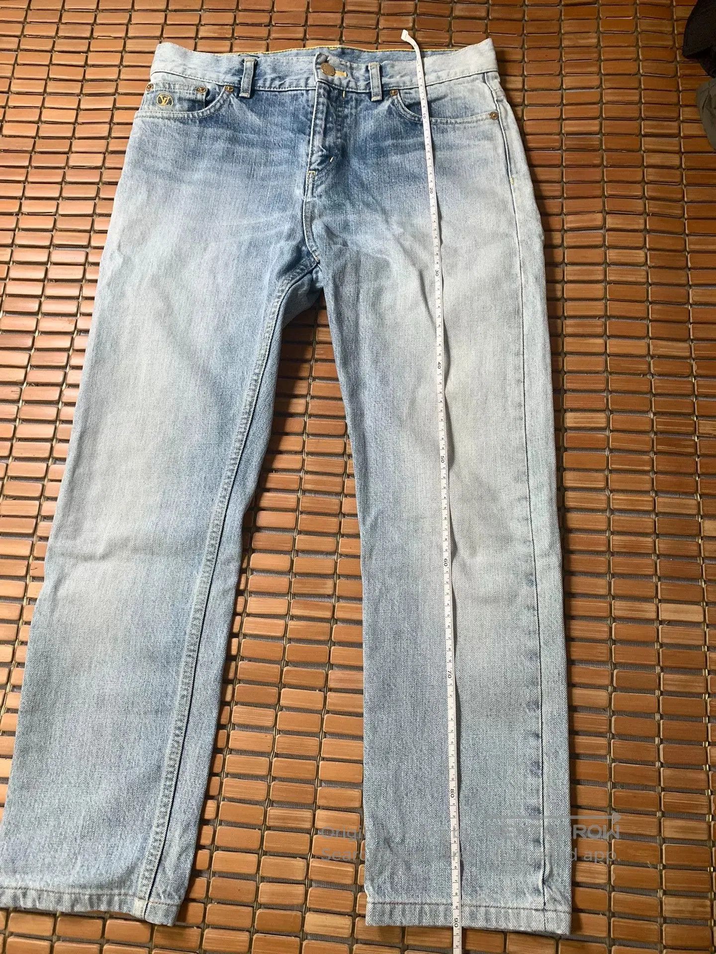 Louis Vuitton Louis Vuitton Leather Patch Jeans. Size 28" / US 6 / IT 42 - 8 Thumbnail