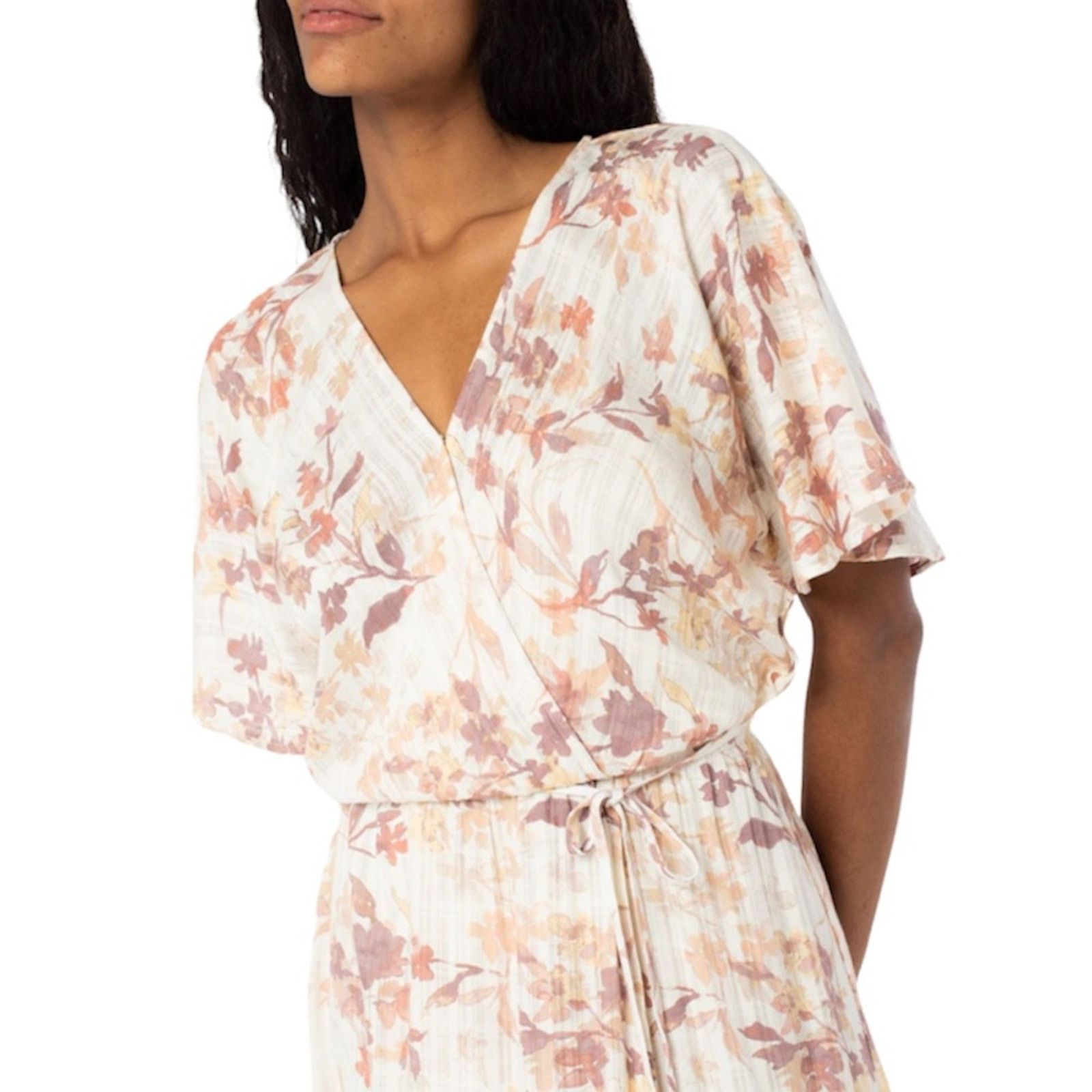 LoveShackFancy NWT LoveStitch Floral Flutter Sleeve Wrap Dress Size M / US 6-8 / IT 42-44 - 3 Thumbnail