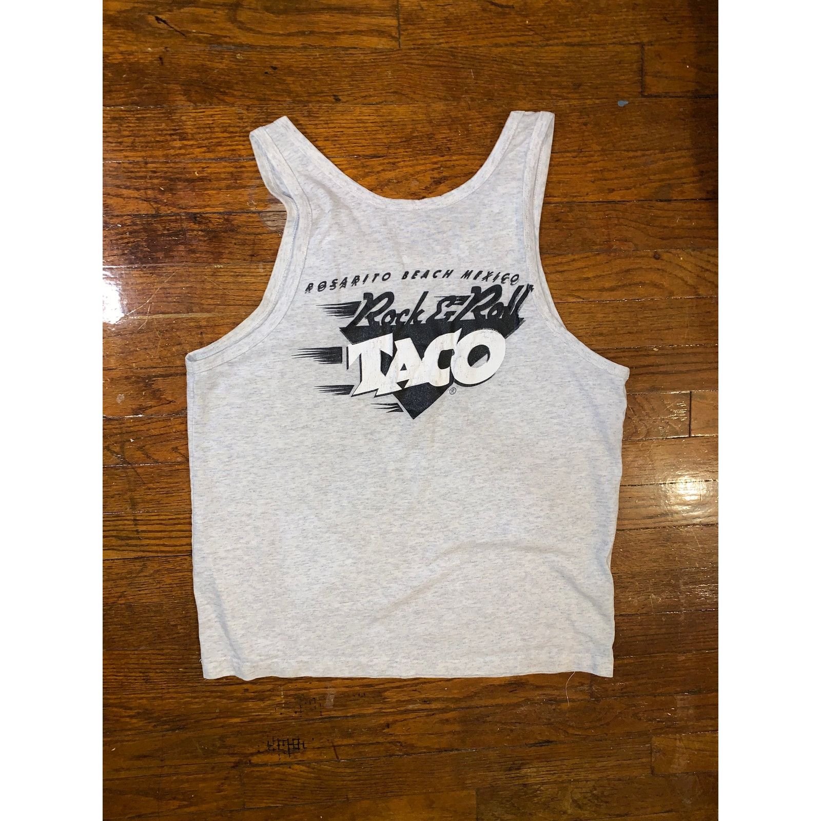 Vintage Rock & Roll Taco Rosarito Beach Mexico Tank Top Large Gray Size US L / EU 52-54 / 3 - 1 Thumbnail
