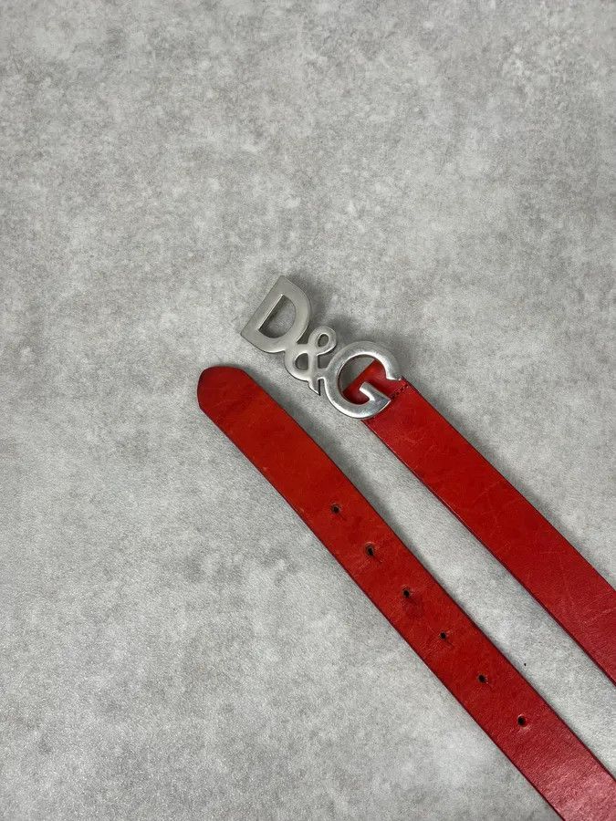 Dolce & Gabbana Dolce & Gabbana Propaganda Red Leather Belt Size ONE SIZE - 3 Thumbnail