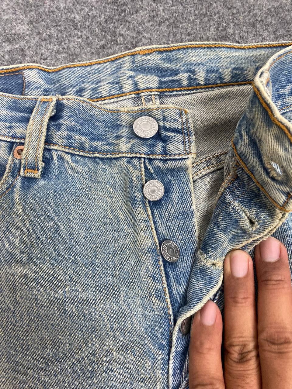 Levi's vintage levis 501 custom distressed denim nice design Size 32" / US 10 / IT 46 - 15 Thumbnail