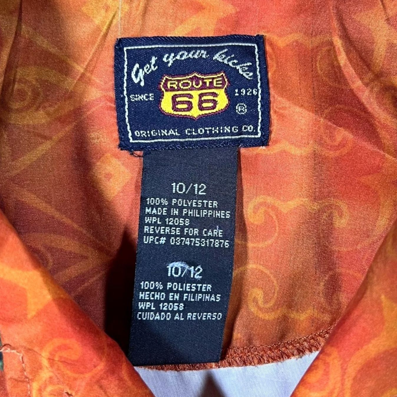 Route 66 Route 66 Early 00's Mayan Y2K Graphic Green Orange Polyester Shirt XS Women's Short Sleeve Button-Up Collared Vintage? No N/A Size XS / US 0-2 / IT 36-38 - 4 Thumbnail