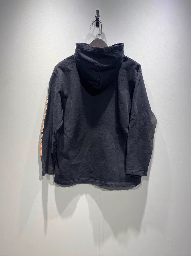 Balenciaga Balenciaga Letter Printed Hooded Long Sleeve T-Shirt Black Size US XS / EU 42 / 0 - 2 Thumbnail