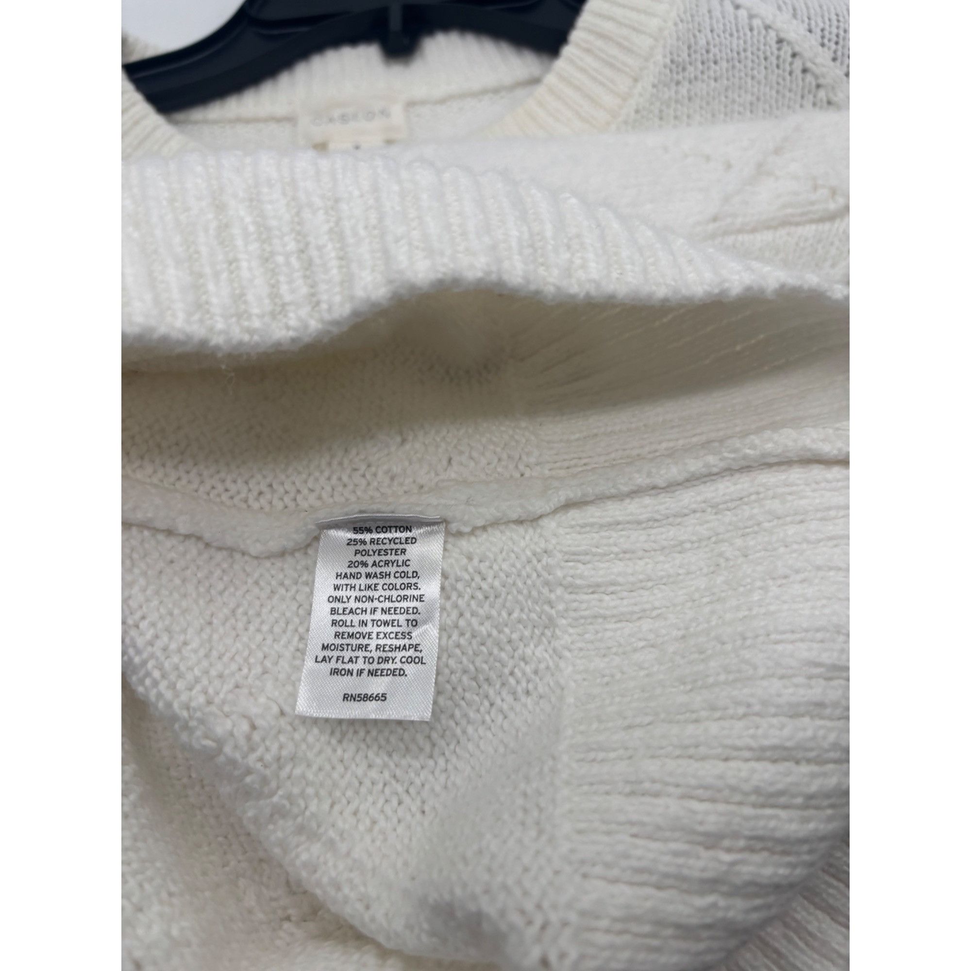Other Caslon Diamond Cable Knit Sweater In Ivory Cloud, Sz. M Size M / US 6-8 / IT 42-44 - 8 Thumbnail