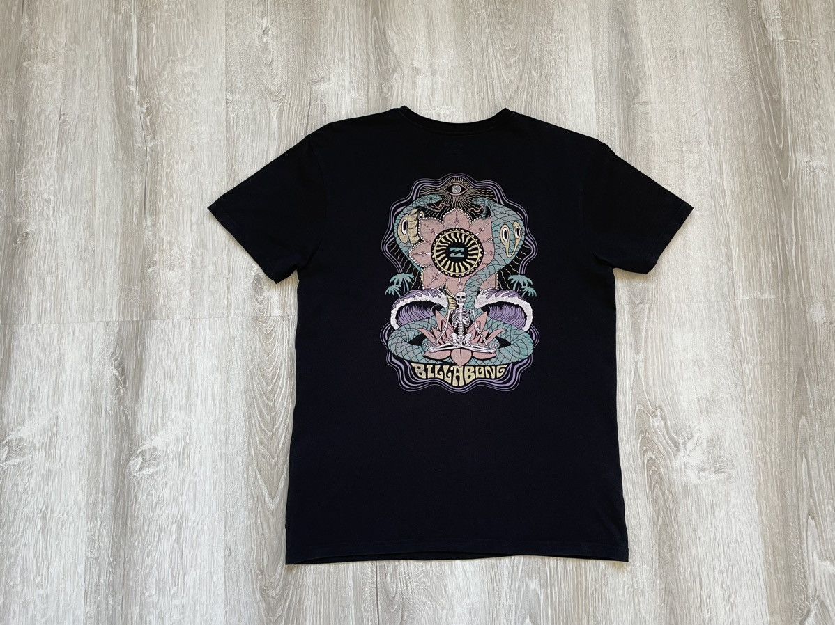 Billabong × Vintage Billabong Premium Tee Lotus Skillet Snakes Big Logo Size US S / EU 44-46 / 1 - 1 Thumbnail