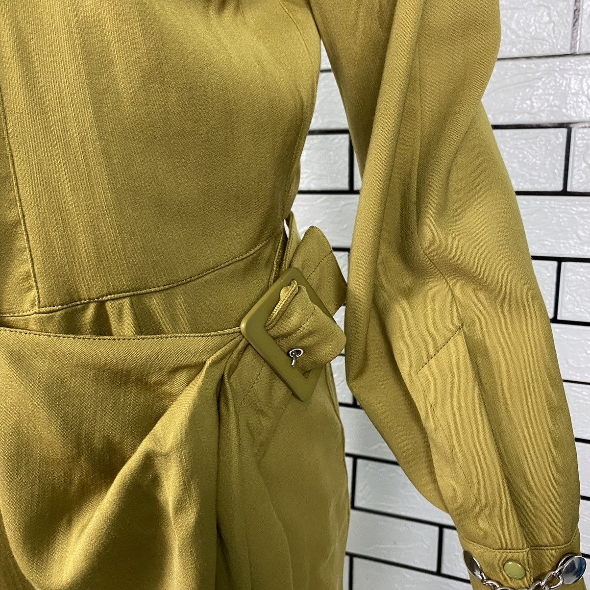 Thierry Mugler 🔥VINTAGE THIERRY MUGLER PARIS WRAP DRESS STRUCTURED CHAIN Size M / US 6-8 / IT 42-44 - 16 Thumbnail