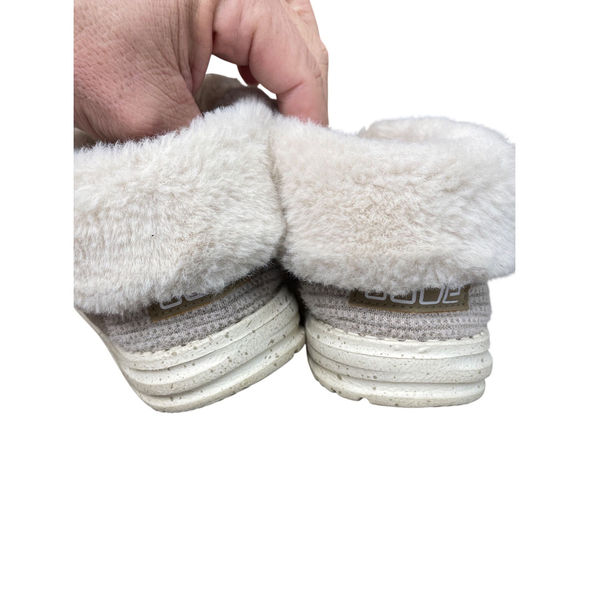 Other Hey Dude Britt womans gray beige faux fur lined bootie sz 8/ Size US 8 / IT 38 - 9 Thumbnail
