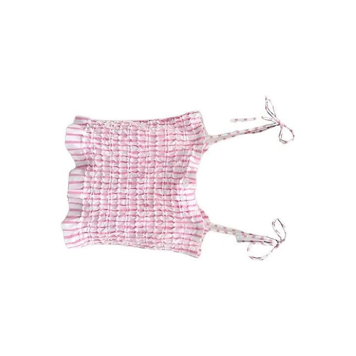 Chanel Chanel Striped Pink Crop Tank Top Size S / US 4 / IT 40 - 1 Thumbnail