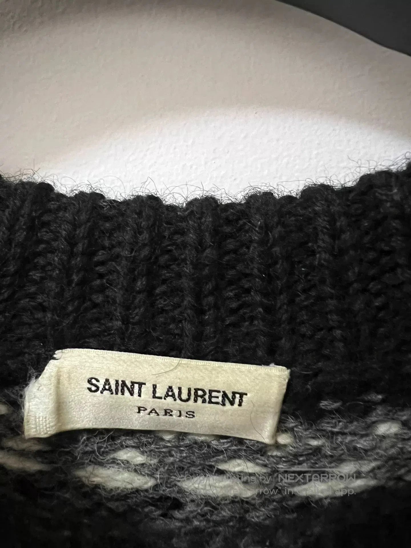 Saint Laurent Paris Saint Laurent Sequin Patterned Sweater. Size M / US 6-8 / IT 42-44 - 3 Thumbnail
