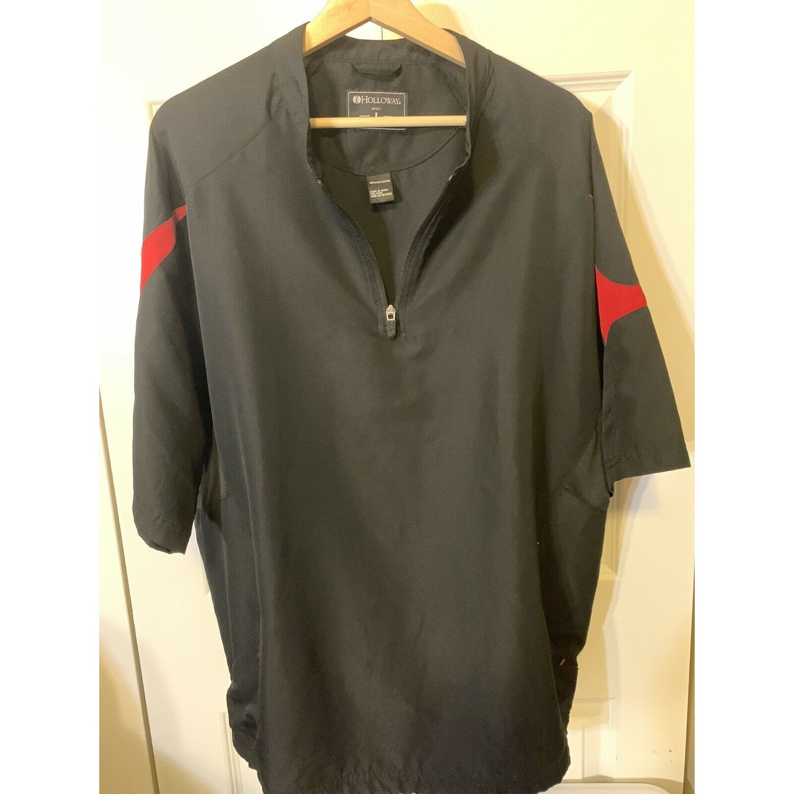 Holloway Holloway 1/4 Zip Pullover Men’s Sz L Jacket Black Red Windbr Size US L / EU 52-54 / 3 - 1 Thumbnail
